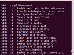 Command line management menu