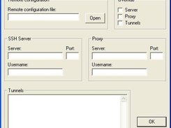 SSHtt configuration dialog