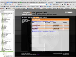 Main admin interface