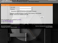 Login screen