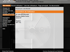 user info in French