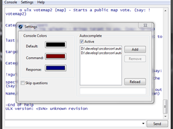 Settings window