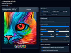 Stable Diffusion v 2.1 web UI Screenshot 1