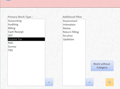 Category wise Pending work