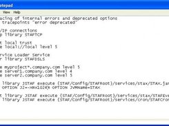 Sample STAF Configuration File used when running STAFProc