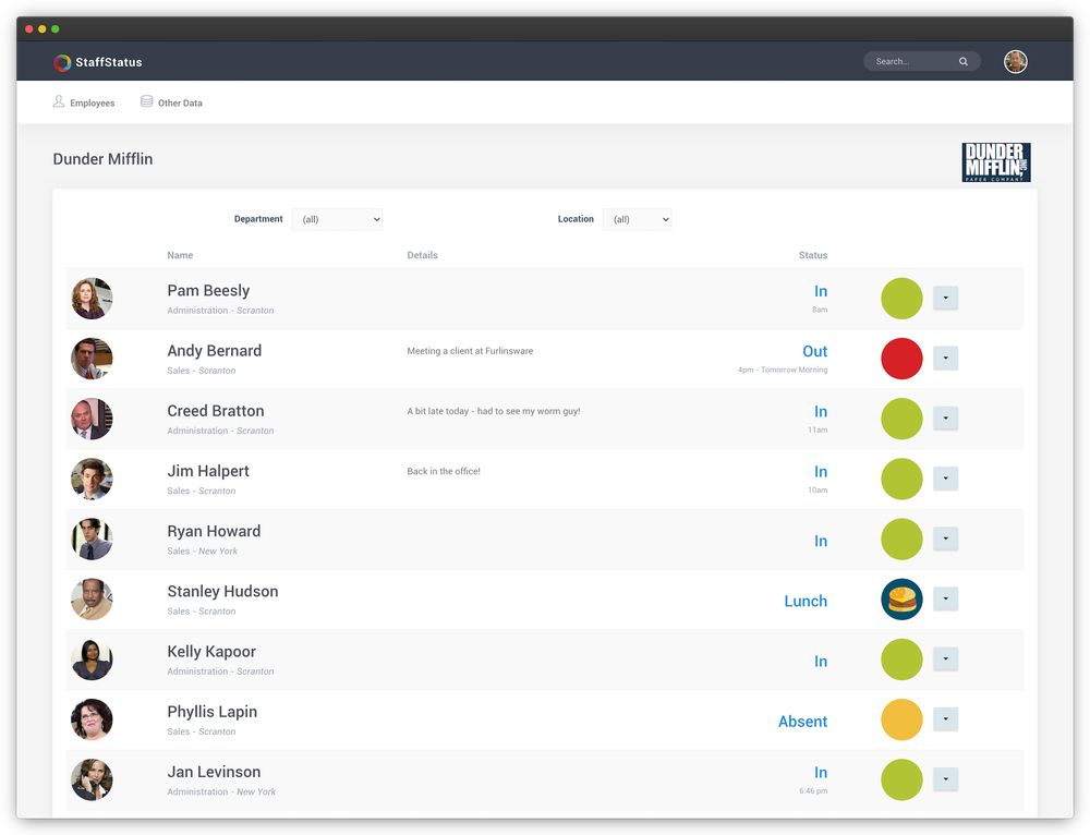 StaffStatus Screenshot 1