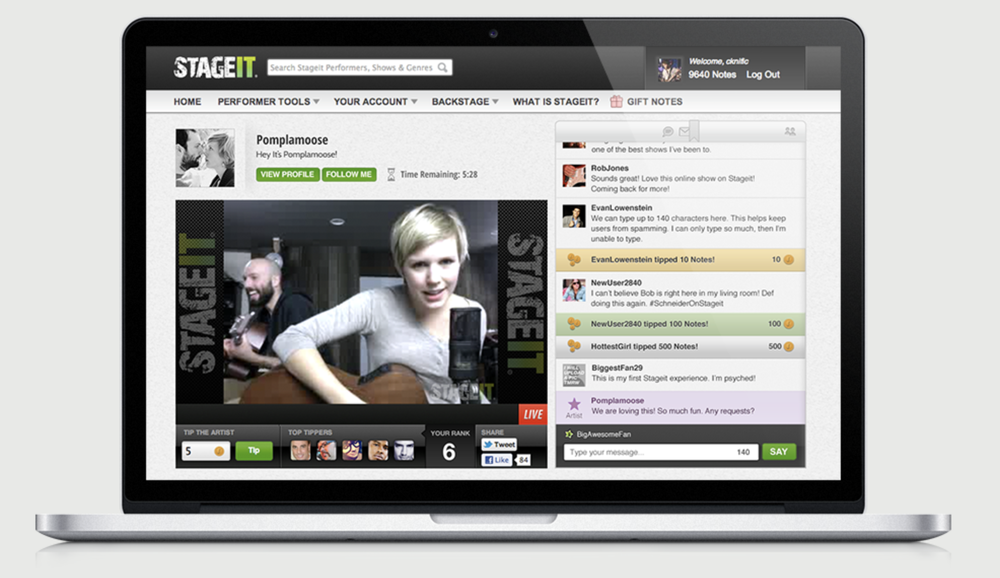 StageIt Screenshot 1