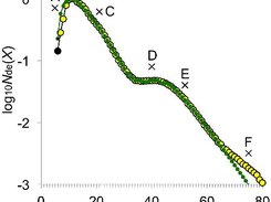 Least-squares fitting to experimental amylopectin CLD