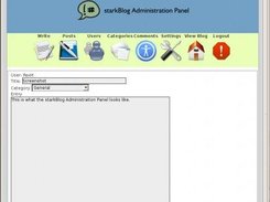 Administration Panel: New Post dialog.