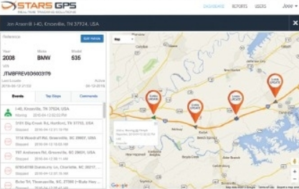 STARS GPS Vehicle Tracking Screenshot 1