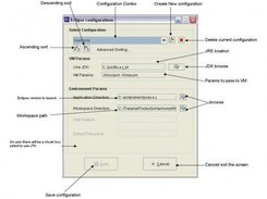 The configuration screen