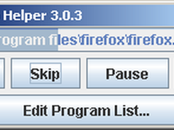 StartupHelper GUI, what you will see most of the times you use this program.