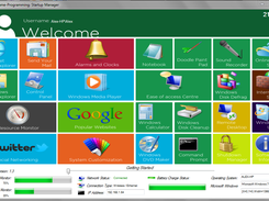 The front and main screen of the software 