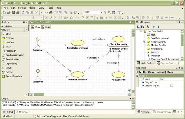 staruml use case diagram draw line from actor to use case