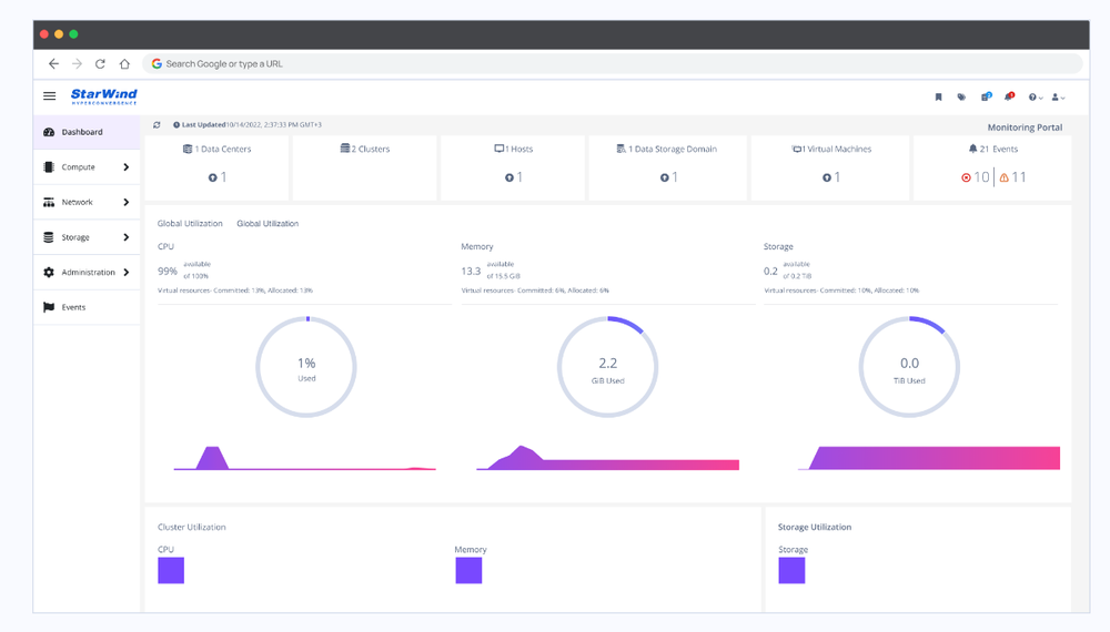 StarWind Virtual HCI Appliance Screenshot 1