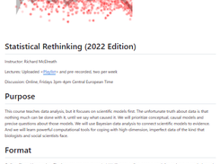 Statistical Rethinking 2022 Screenshot 1