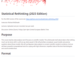 Statistical Rethinking 2023 Screenshot 1
