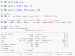statsmodels Screenshot 1