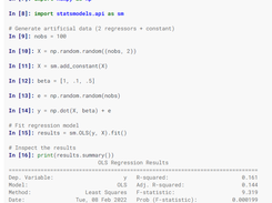statsmodels Screenshot 1
