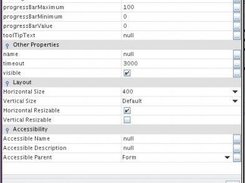 Properties of StatusBarBean in netbeans