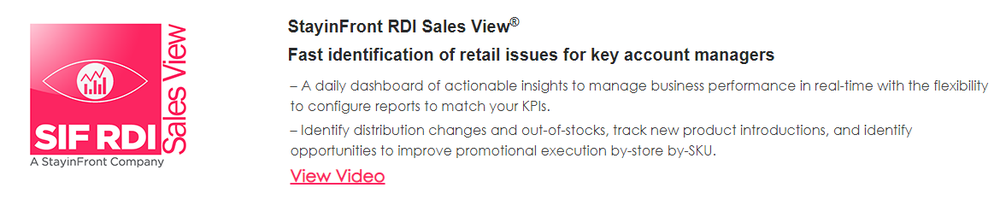 StayinFront RDI Sales View Screenshot 1