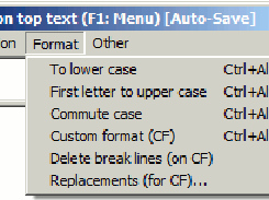 Format Menu