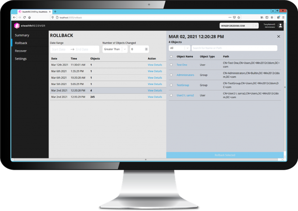 Netwrix Recovery for Active Directory Screenshot 1