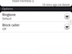 a contact with a steam status message