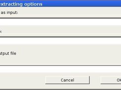 Extract options window