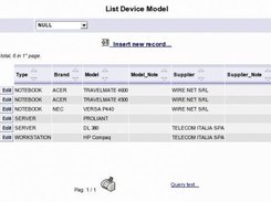List of database record