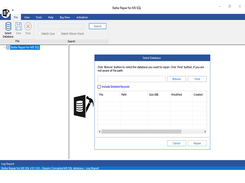 Browse or Find the corrupt SQL database MDF file.