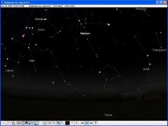 A night sky with constellations' lines