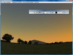A twilight sky, with the floating toolbar