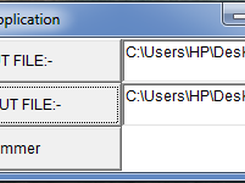 GUI for input and output file upload