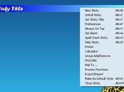 Sticky title menu