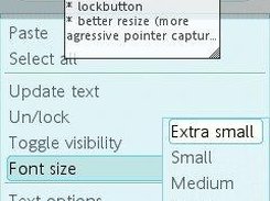 Font size can be changed as well