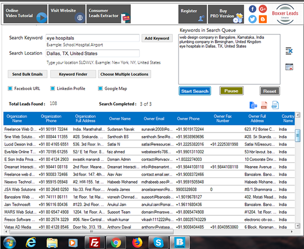 Stillbon Lead Extractor Software Screenshot 1