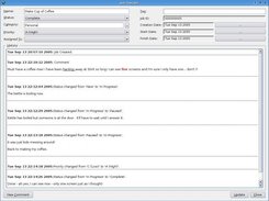 Each change is reported in the history with optional comment