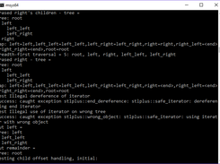 Testing the n-tree component with iterators and exception handling
