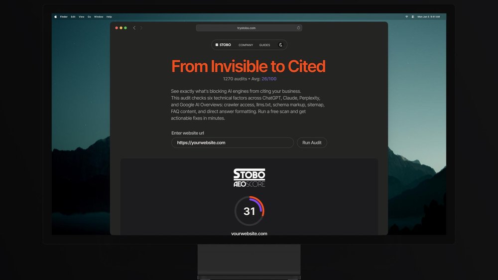 Stobo AEO Audit Score