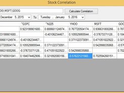 Stock Correlation Screenshot 1