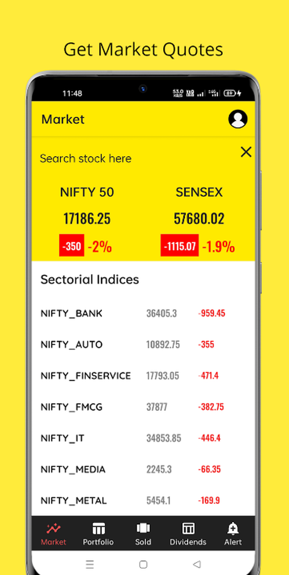 Stock Dividend Tracker Screenshot 1