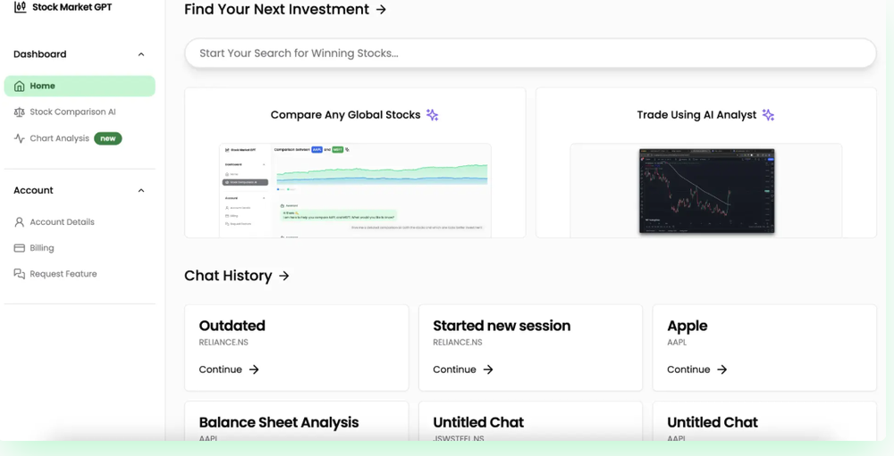 Stock Market GPT Screenshot 1