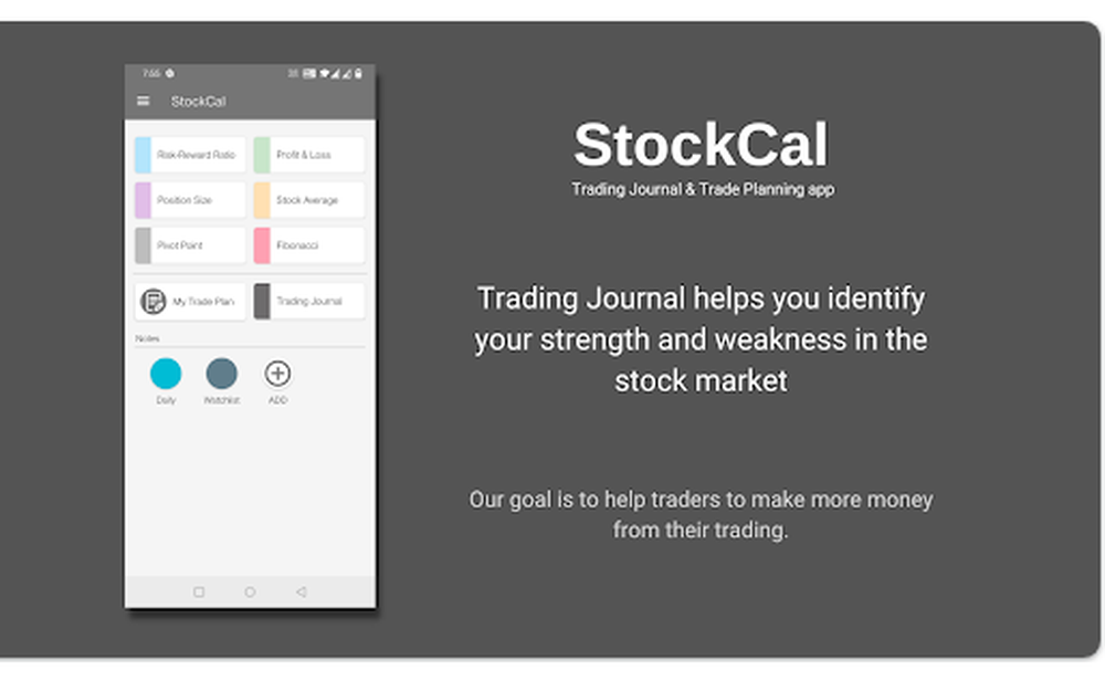 StockCal Screenshot 1