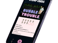 Loyalty card example from Bubble Trouble