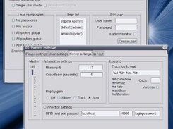 System setting screens.