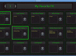 Pedalboard with two effects activated (real GUI, fakes effects)