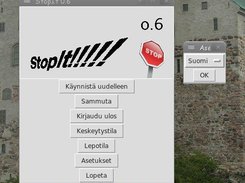 StopIt 0.6, with finnish selected