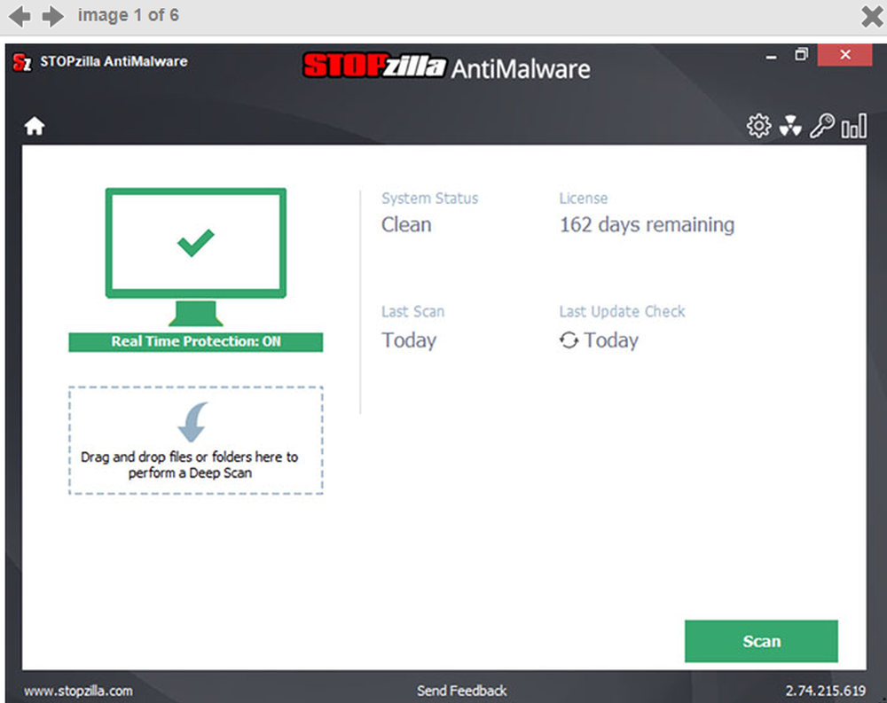 STOPzilla AntiMalware Screenshot 1