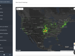 Visitor search activity heatmap - see where visitors are searching for store locations